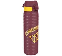 NFL Washington Commanders Botella De Agua De Acero Ligera, 600 ml/20 oz, Sin Aislamiento, A Prueba De Fugas, Fácil De Abrir, Cierre Seguro, Apta Para Lavavajillas, Tapa Abatible, Cabe En Portavasos