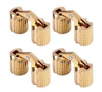 NFLOBD 4 Piezas Barril Bisagra, Bisagra de Barril Invisible de latón Oculta de 8 mm / 24 mm para gabinete de Regalo, con ángulo de Apertura de 180 ° para Manualidades de Bricolaje (Color : Gold 8mm)