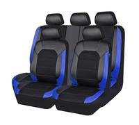 NFNFFC 9 Piezas Fundas Asientos Coche para VW Passat B6 Passat B8 Golf 4 Golf 5 Passat B5 Golf 7 2000-2023 2024, Cuero Impermeables Cómodo Juegos de Cubreasientos Interior Accesorios,Blue