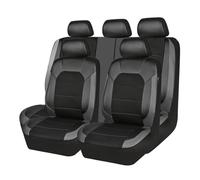 NFNFFC 9 Piezas Fundas Asientos Coche para VW Passat y Golf 2000-2024, Cuero Impermeables Cómodo Juegos de Cubreasientos Interior Accesorios, Gris