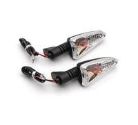 NFNVEKESD Indicadores De Motocicleta 1 Par Bombillas Motocicleta Luz Señal Giro Para Triumph Para Daytona 675 2009-2015 Para Tiger 800 2011-2015(2 wires clear)