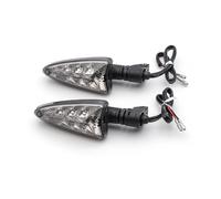 NFNVEKESD Indicadores De Motocicleta Compatible con Aprilia Para NA 850 GT/Mana SL 750 Shiver/GT SMV Dorsoduro Luz intermitente transparente motocicleta(Style 2 2wires smoke)