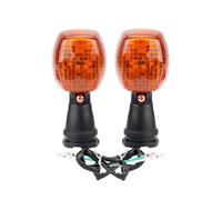 NFNVEKESD Indicadores De Motocicleta Per Kawasaki Para NINJA 250R 500 ZX6R ZX9R ZX-12R EX500 GPZ500S Luz Indicadora Señal Giro Intermitente Delantera Indicador(Amber)