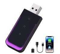 NFOIEIS Android Auto & Carplay Inalambrico, 2 En 1 Car Play InaláMbrico Android y A-pple, Adaptador Carplay Inalambric0, Plug & Play, Compatible con Coches a Partir de 2016 y iOS 10+/Andr0id 11+