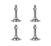 NFOQRVKW Nivelador de muebles, alisador de patas resistente, 4 piezas, patas niveladoras de gabinete, base, rosca M16, acero inoxidable 304, patas de mesa ajustables en altura (76 x 16 x 100 mm)