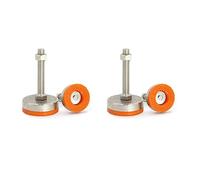 NFOQRVKW Niveladores de muebles, 4 pies niveladores de muebles, pie roscado de nivelación ajustable, base de PVC (D60 x M12 x 120 mm)