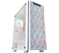 Nfortec Azir Torre ATX Frontal 3D Mallado 4 Ventiladores Cristal Templado Blanca