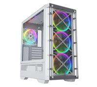 Nfortec DRACO X A-RGB Torre ATX 4 Ventiladores Cristal Templado USB 3.2 Soporte GPU Blanca