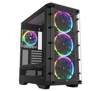 Nfortec DRACO X A-RGB Torre ATX 4 Ventiladores Cristal Templado USB 3.2 Soporte GPU Negra