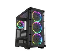 Nfortec DRACO X Torre ATX 4 Ventiladores A-RGB Cristal Templado USB 3.2 Soporte GPU Negra