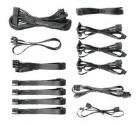 Nfortec Kit de Cables PSU Sagitta 1000W, Gestión de Cables,Alimentacion Modular, Extension certificados, Conectores ATX de 24 Pines, SATA PCI-E (6 + 2 Pines) EPS (8 Pines), Cable RGB