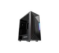 Nfortec Nervia Torre Gaming Mid Tower ATX con 3 Ventiladores PWM, Frontal mallado, Cristal Templado - Color Negro