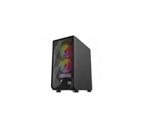 Nfortec Dys ARGB Torre MicroATX con Cristal Templado 3 Ventiladores USB 3.0 ARGB Negra