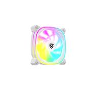 Nfortec ventilador de alto rendimiento Blanco, ATRIA X 120mm Fan RGB,DC 12V(FAN) 5V(LED),80-1800RPM,4-pin PWM & 3-pin ARGB,silencioso para refrigeración líquida Atria X White
