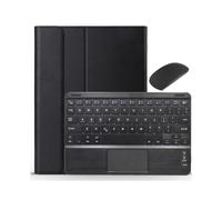 NFQZAWSKX Accesorios Funda extraíble para teclado mágico, soporte de cuero PU para PC, compatible con Samsung Galaxy Tab S7 Plus de 12.4" (SM-T970/T976B)(Black+black Keyboard)