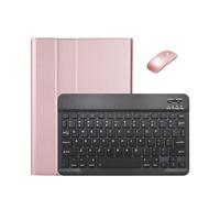 NFQZAWSKX Accesorios Funda extraíble para teclado mágico, soporte de cuero PU para PC, compatible con Samsung Galaxy Tab S7 Plus de 12.4 pulgadas (SM-T970/T976B)Rose Gold+Black Retroiluminado Keyboard