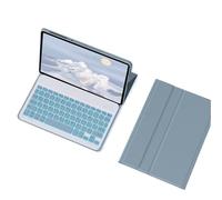 NFQZAWSKX Accesorios, funda protectora con kit de cubierta de teclado QWERTY desmontable adecuado para Honor Pad X9/X8A de 11 pulgadas 2024 (azul niebla + teclado retroiluminado)