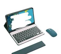 NFQZAWSKX Accesorios Funda protectora desmontable para teclado QWERTY con ranura para lápiz Adecuado para Huawei Matepad SE11 11 pulgadas 2024(Dark Green+Keyboard)