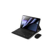 NFQZAWSKX Accessories Funda de Cuero con Teclado QWERTY Desmontable Adecuada for OPPO Pad 2 2023(Black+Keyboard+Mouse)