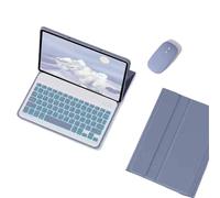 NFQZAWSKX Accessories Funda de Cuero con Teclado QWERTY Desmontable Adecuada for OPPO Pad 2 2023(Purple+Backlit Keyboard+Mouse)
