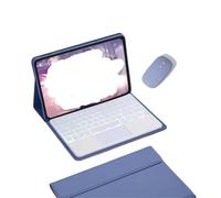 NFQZAWSKX Funda de Cuero con Teclado QWERTY Desmontable Adecuada for OnePlus Pad Go de 11,4 Pulgadas(Purple+Touch Backlit KB+Mouse)