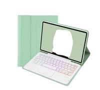 NFQZAWSKX Funda de Cuero TPU con Teclado retroiluminado RGB Adecuada for Redmi Pad Pro de 12,1 Pulgadas Universal(Green+RGB Backlit Touch KB)