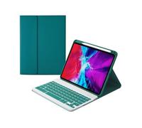 NFQZAWSKX Funda Protectora con Ranura for bolígrafo, Kit de Teclado Adecuado for iPad Pro de 12,9 Pulgadas 2022/2021/2020 Universal(Dark Green+Keyboard)