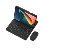 NFQZAWSKX Funda Protectora for Teclado con Tapa de tecla Cuadrada/Redonda, con Ranura for bolígrafo, Adecuada for Redmi Pad SE-11 Pulgadas 2023/2025(Black+Keyboard)