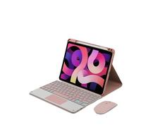 NFQZAWSKX Funda Protectora for Teclado con Tapa de tecla Cuadrada/Redonda con Ranura for bolígrafo Adecuada for Xiaomi Pad 5/5 Pro-12,4 Pulgadas(Pink+Touch Backlit Keyboard)
