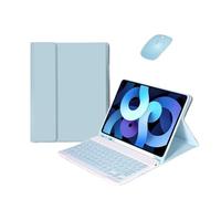 NFQZAWSKX Funda Protectora for Teclado magnético QWERTY, Adecuada for iPad Air4/5 de 10,9/11 Pulgadas, Universal(Sky Blue+Keyboard+Mouse)