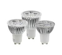 NFQZAWSKX HongHeFu, Paquete de 10 bombillas LED AC85-265 V GU10 3 W/4 W/5 W, foco de luz for el hogar no regulable(Cold White,3w)