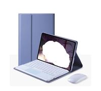 NFQZAWSKX QWERTY - Funda protectora de piel con tapa para teclado y teclado, adecuada para Lenovo Xiaoxin Pad Pro de 11.2 pulgadas 2022 (morado + teclado táctil + ratón)