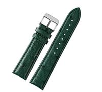 NFRFK 18 mm 20 mm 22 mm de alta calidad Modelo de bambú de alta calidad Morbina cnocchia de vaca de mariposa Butterfly Pulsera de cuero de reloj de cuero verde, 22mm, Acetato, No es una piedra