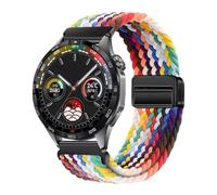 NFRFK Correa de nailon de 22mm y 20mm para Huawei Watch GT4/Pro 46mm/GT3/GT2 2e, pulsera transpirable para Samsung Watch 6/5/4/3/Gear S3(Official rainbow,For other 20mm)