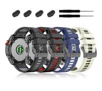 NFRFK Correa de reloj Quickfit Fenix 7X 6X Pro 5X Plus de 26 mm, correa de silicona suave para Garmin Enduro 2/Descent MK2i/MK3i 51 mm/Tactix 7Pro/Epix Pro 51 mm(4Pack1)