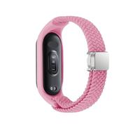 NFRFK Correa trenzada para la banda Xiaomi Mi Band 8 Pulsera de hebilla magnética de vigilancia de bucle de bucle de nylon elástico para Miband 8 NFC Watchands(Pink,For Miband 7 6 5 4 3)