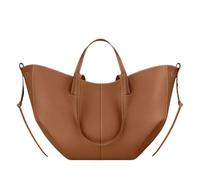NFRFK Elegante estilo clásico de gran capacidad, bolso cruzado retro europeo americano nicho cubo axilas bolso de mano moda, Brown, 53-10.5-32cm