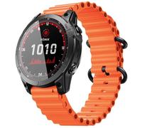 NFRFK Para Garmin Fenix 6 Band 22mm Ocean Watch Band para Fenix 7, Fenix 5, Fenix 6 Pro, Fenix 5 Plus, Forerunner 955/945, Approach S60/S62, Epix(Orange)
