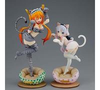 NFsgVCGJ Figura de acci?n Miss Kobayashi's Dragon Maid Tohru 27cm Kanna Kamui 21cm PVC Figuras De Acci?n Ni?as Modelo Juguetes Coleccionando Regalos para Ni?as (Color : Gris)