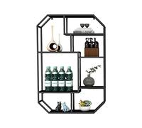 NGAMITSX Estante de Pared de Metal Moderno, Estante Flotante para Barra, Estante para Copas, Expositor de Vino con estantes, para el hogar y el Restaurante.