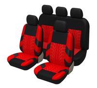 NGANOH Fundas Asientos Coche para Dacia Duster 2.Gen 1.Gen HM HS 2010-2023 2024 2025, Tela Delanteros Y Traseros Juegos De Cubreasientos Protectores Accesorios,B/Red
