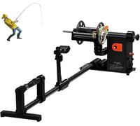 NGARY Estación De Bobinado De Carretes De Pesca, Bobinadora Eléctrica De Hilo De Pesca con Guía De Cable Y Contador De Metros, Freno De Amortiguación De 0-8 Kg Y Velocidad Ajustable De 0-300 RPM