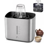 NGARY Lavavasos Automático De Sobremesa, Enjuagador Instantáneo De Alta Presión para Tazas, con Depósito De 1,6 L Y Chorros De Alta Presión; Apto para Tazas De 1,18 A 3,94 Pulgadas (3 A 10 Cm)