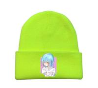 NGAXCBP That Time I Got Reincarnated As a Slime Gorra Invierno Hombre, Gorros Invierno Calentar de Punto con Estampado, Clásico Grueso Sombreros, para Trotar, Impresión(Greener6)