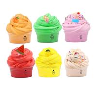 Ngbbby Arcilla Suave, 6 Piezas de Arcilla de Moldeo de Espuma de Colores, Espuma de Modelado Elástica No Pegajosa Seca al Aire, Juguete Moldeable para Alivio del Estrés Sensorial para Niños