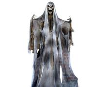 Ngbbby Decoración de fantasmas, decoraciones de Halloween aterradoras colgantes de 5, 7 pies, gris