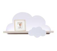 Ngbbby Estante de Pared Cloud Estante Flotante de Madera pequeño Blanco