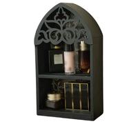 Ngbbby Estante de Pared Vintage, Estante de Madera de 2 Niveles, exhibición Independiente y Colgante de Pared para decoración del hogar, 6.7 x 3.2 x 12 Pulgadas, Knick Knack