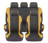 Ngbbby Fundas para Asientos de Coche, Cojines Delanteros y Traseros, Transpirables, Protectores Antideslizantes, Accesorio Interior, Amarillo