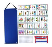 Ngbbby Horarios visuales Tabla de Rutina Diaria Tarjetas de horarios Calendario Diario para niños Tabla de tareas para niños Azul, visuales